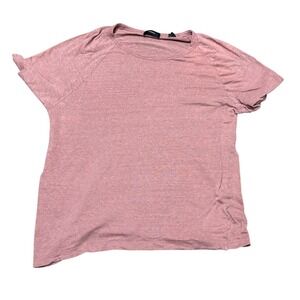 Theory Raglan T-Shirt Pink Red Men's Medium Boxy